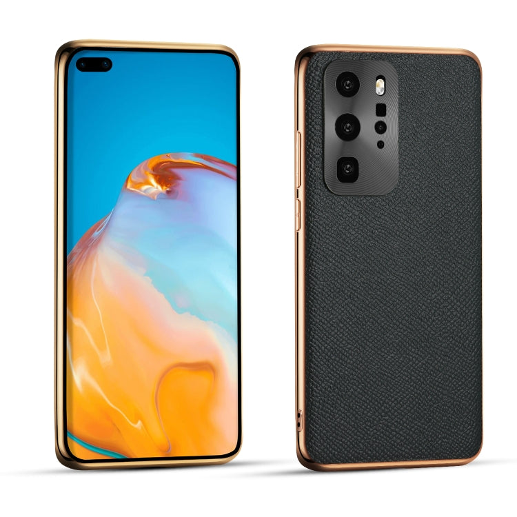 Cowhide Palm Print Shockproof Precise Hole Protective Case For Huawei P40 Pro