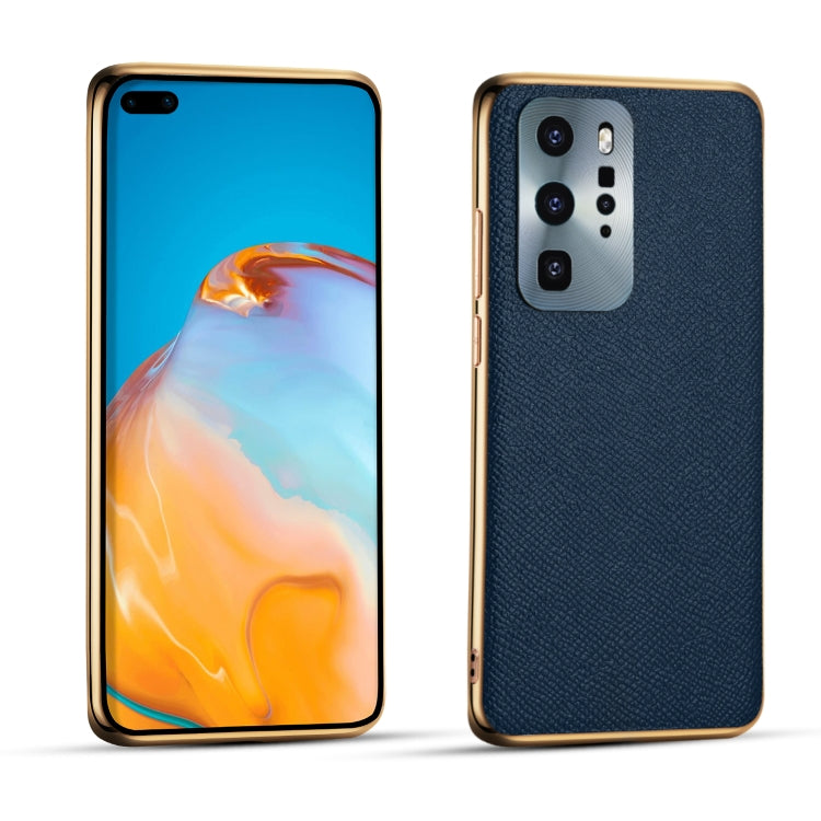 Cowhide Palm Print Shockproof Precise Hole Protective Case For Huawei P40 Pro