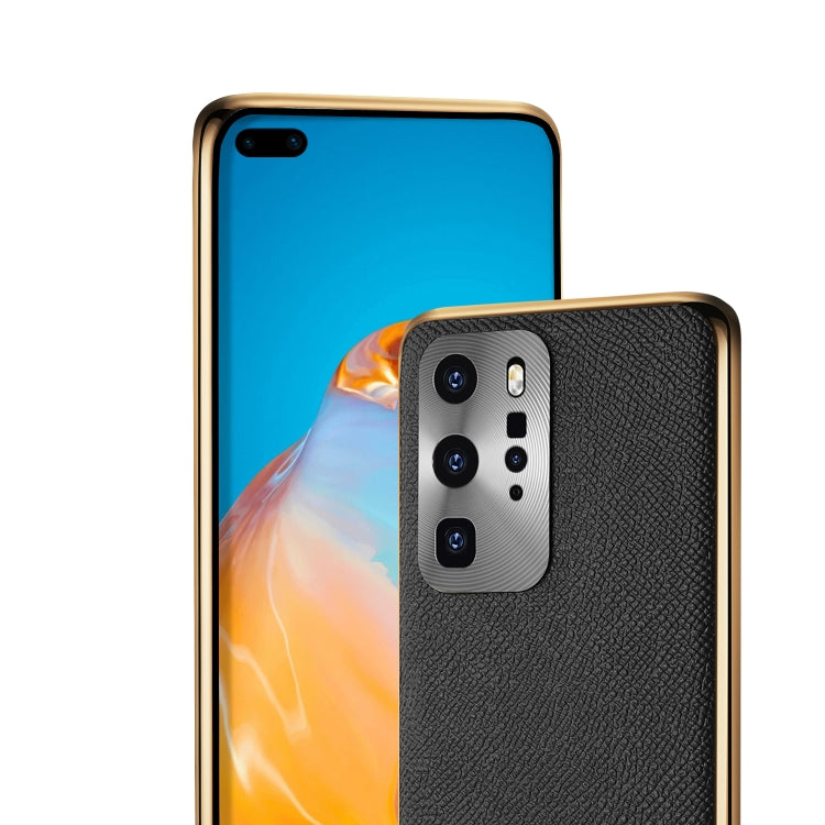 Cowhide Palm Print Shockproof Precise Hole Protective Case For Huawei P40 Pro Plus