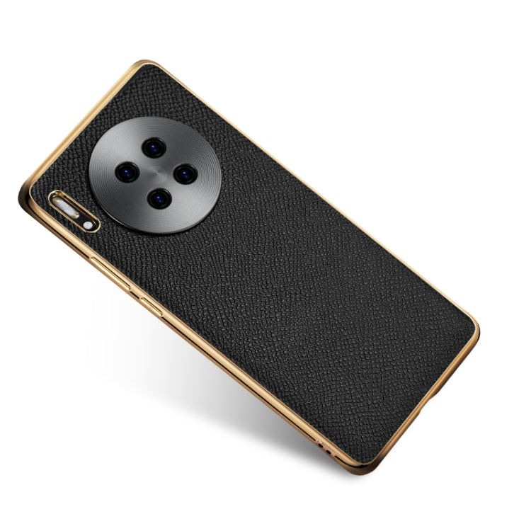 Cowhide Palm Print Shockproof Precise Hole Protective Case For Huawei Mate 30 Pro