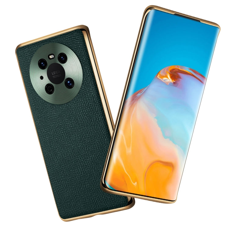 Cowhide Palm Print Shockproof Precise Hole Protective Case For Huawei Mate 30 Pro