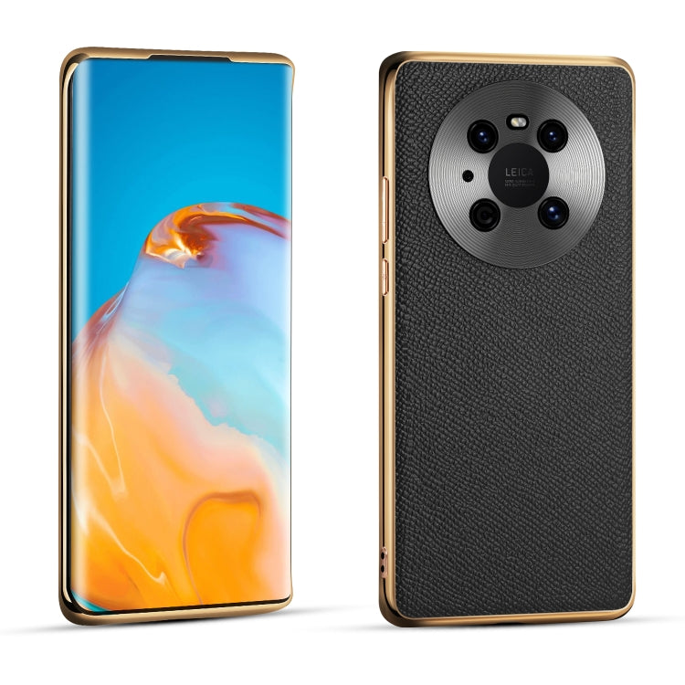 Cowhide Palm Print Shockproof Precise Hole Protective Case For Huawei Mate 40