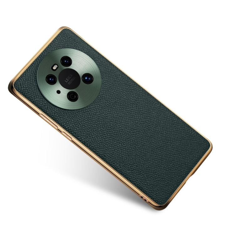 Cowhide Palm Print Shockproof Precise Hole Protective Case For Huawei Mate 40