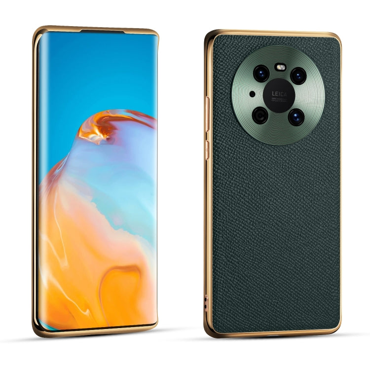 Cowhide Palm Print Shockproof Precise Hole Protective Case For Huawei Mate 40