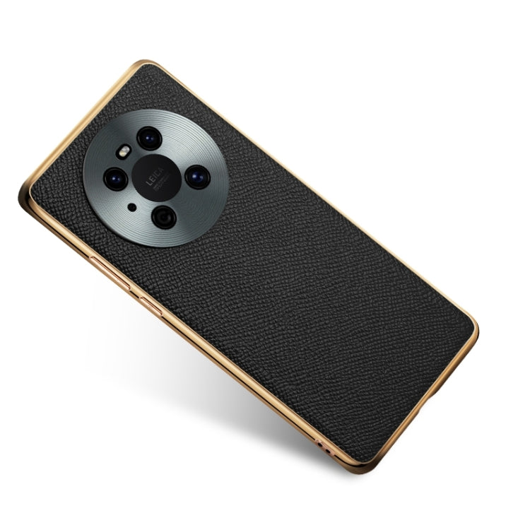 Cowhide Palm Print Shockproof Precise Hole Protective Case For Huawei Mate 40 Pro Plus