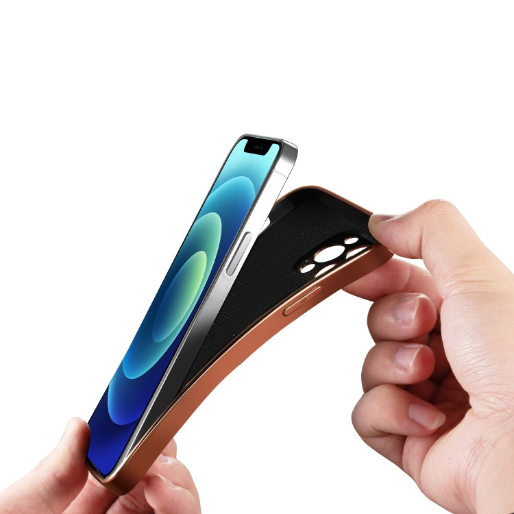 For iPhone 11 Pro Cowhide Palm Print Shockproof Precise Hole Protective Case