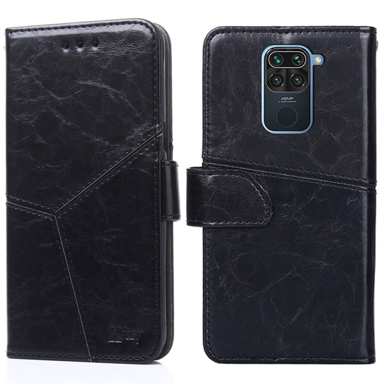 For Xiaomi Redmi Note 9 Geometric Stitching Horizontal Flip TPU + PU Leather Case with Holder & Card Slots & Wallet