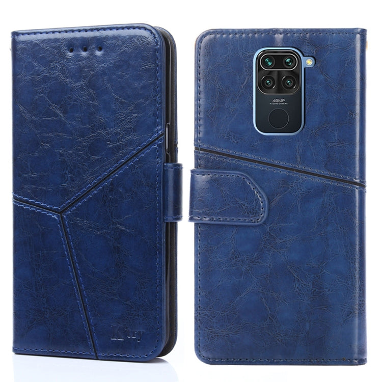 For Xiaomi Redmi Note 9 Geometric Stitching Horizontal Flip TPU + PU Leather Case with Holder & Card Slots & Wallet