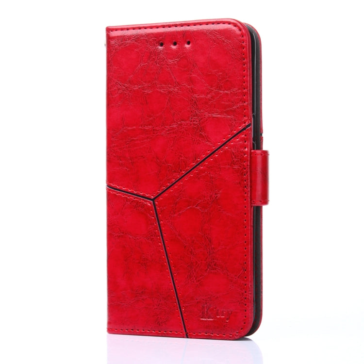 For Xiaomi Redmi Note 9 Geometric Stitching Horizontal Flip TPU + PU Leather Case with Holder & Card Slots & Wallet