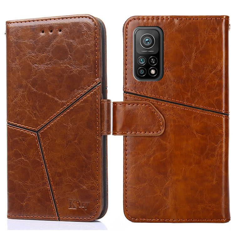 For Xiaomi Redmi K30S Geometric Stitching Horizontal Flip TPU + PU Leather Case with Holder & Card Slots & Wallet