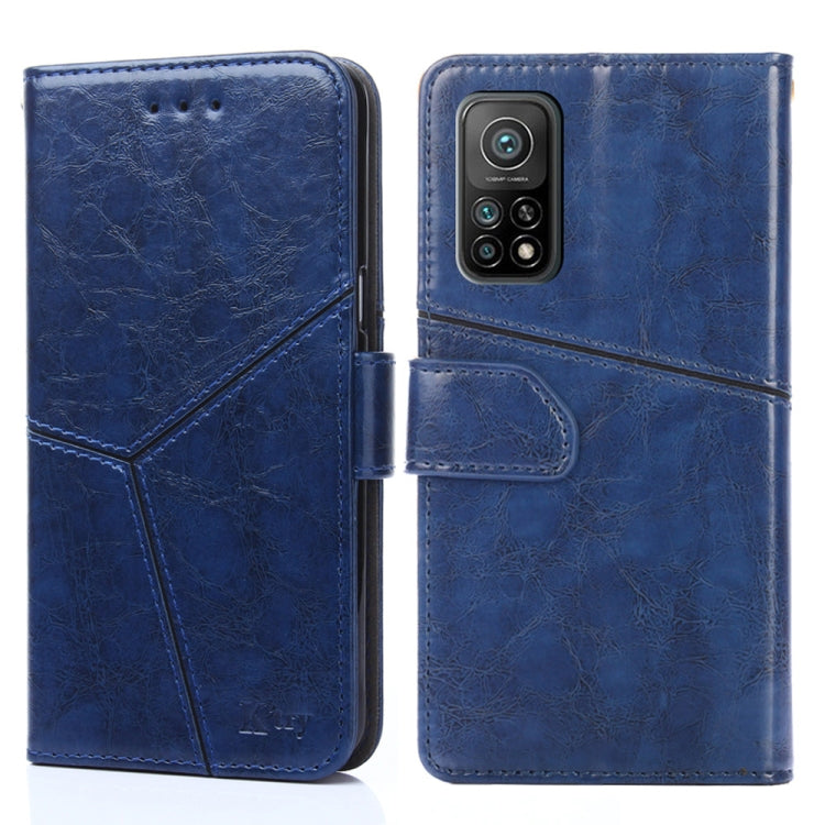 For Xiaomi Redmi K30S Geometric Stitching Horizontal Flip TPU + PU Leather Case with Holder & Card Slots & Wallet