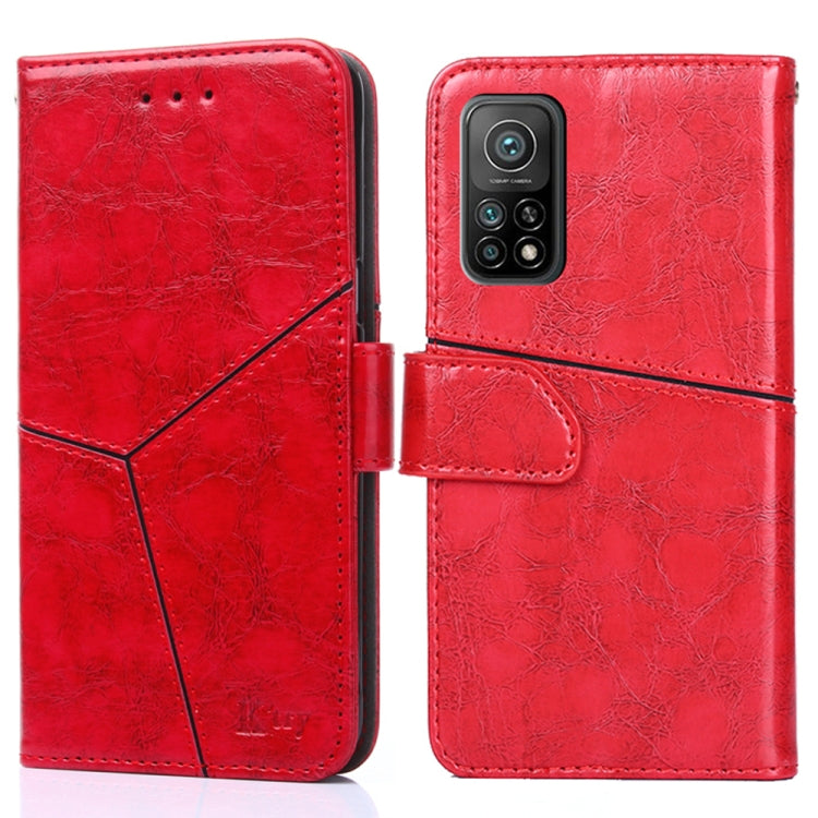 For Xiaomi Redmi K30S Geometric Stitching Horizontal Flip TPU + PU Leather Case with Holder & Card Slots & Wallet