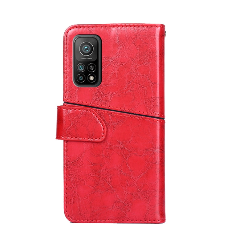 For Xiaomi Redmi K30S Geometric Stitching Horizontal Flip TPU + PU Leather Case with Holder & Card Slots & Wallet