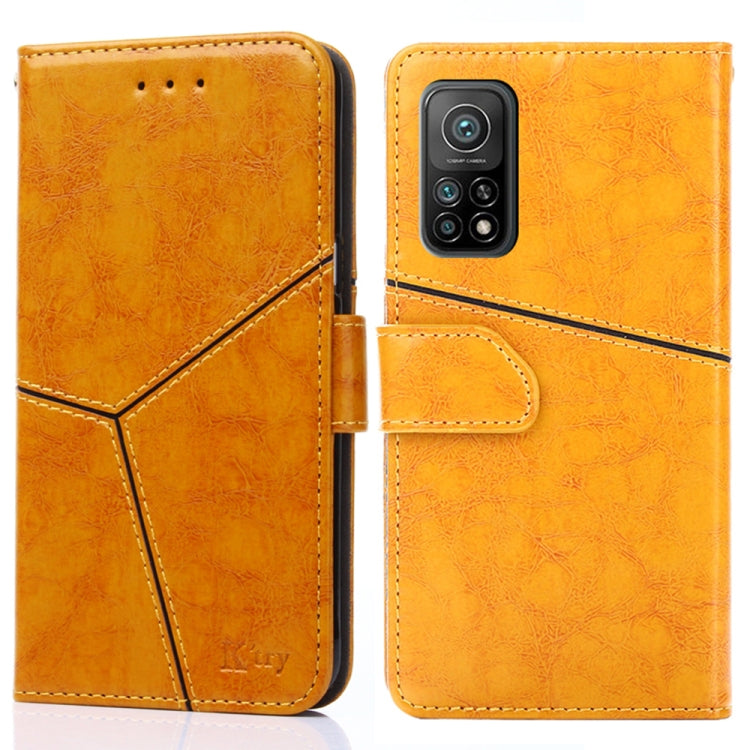 For Xiaomi Redmi K30S Geometric Stitching Horizontal Flip TPU + PU Leather Case with Holder & Card Slots & Wallet