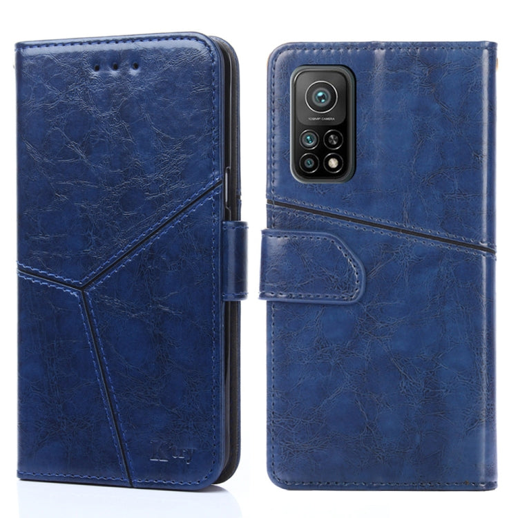 For Xiaomi Mi 10T / 10T Pro Geometric Stitching Horizontal Flip TPU + PU Leather Case with Holder & Card Slots & Wallet