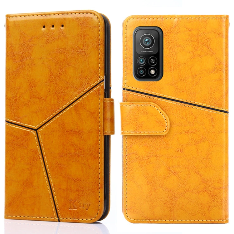 For Xiaomi Mi 10T / 10T Pro Geometric Stitching Horizontal Flip TPU + PU Leather Case with Holder & Card Slots & Wallet