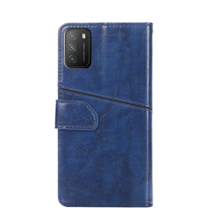 For Xiaomi Poco M3 Geometric Stitching Horizontal Flip TPU + PU Leather Case with Holder & Card Slots & Wallet