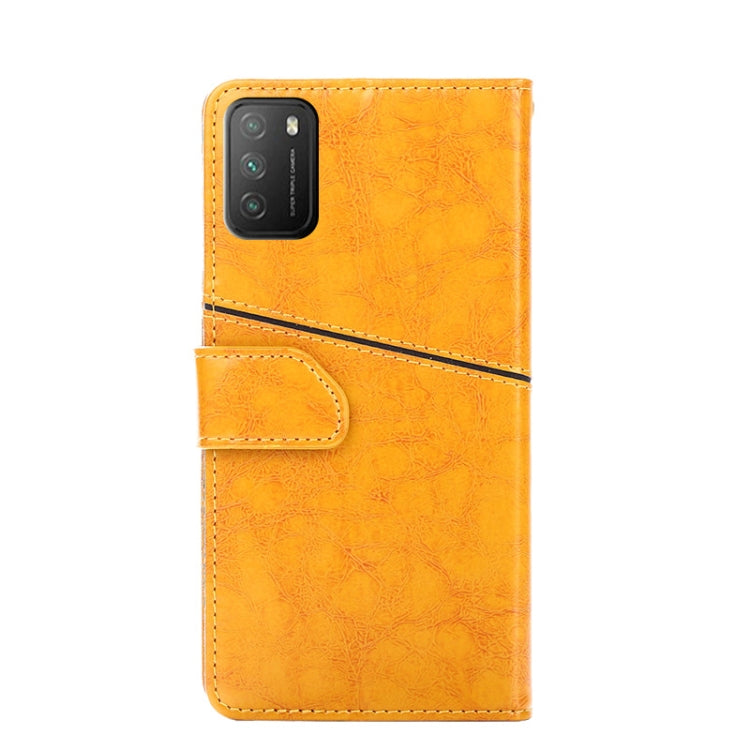 For Xiaomi Poco M3 Geometric Stitching Horizontal Flip TPU + PU Leather Case with Holder & Card Slots & Wallet