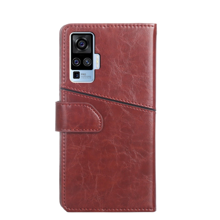 For vivo X51 5G Geometric Stitching Horizontal Flip TPU + PU Leather Case with Holder & Card Slots & Wallet