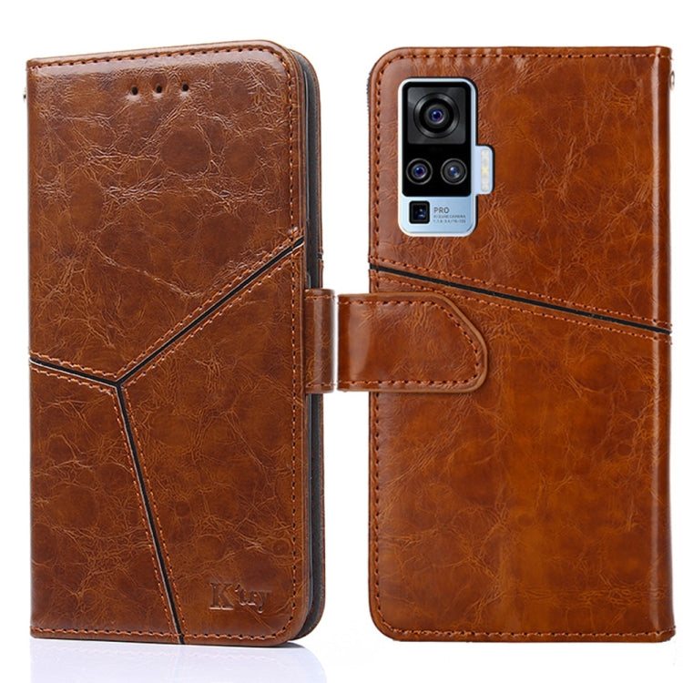For vivo X51 5G Geometric Stitching Horizontal Flip TPU + PU Leather Case with Holder & Card Slots & Wallet