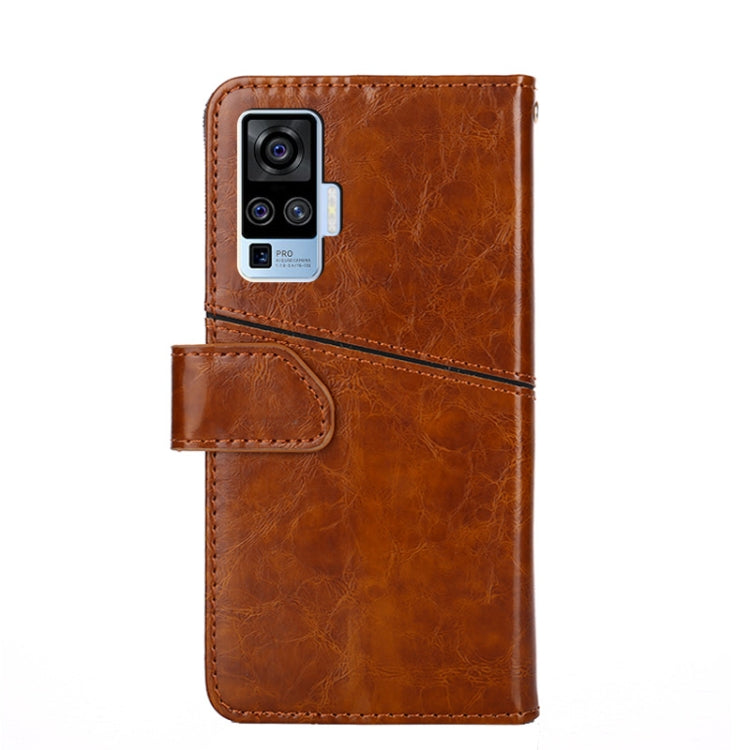 For vivo X51 5G Geometric Stitching Horizontal Flip TPU + PU Leather Case with Holder & Card Slots & Wallet