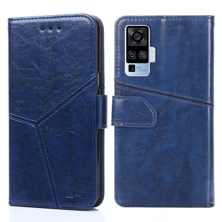 For vivo X51 5G Geometric Stitching Horizontal Flip TPU + PU Leather Case with Holder & Card Slots & Wallet