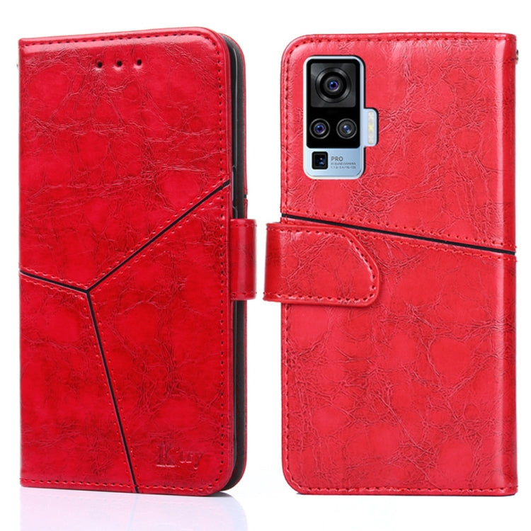 For vivo X51 5G Geometric Stitching Horizontal Flip TPU + PU Leather Case with Holder & Card Slots & Wallet