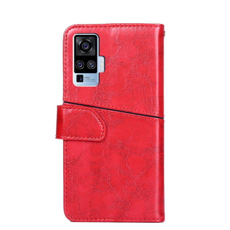 For vivo X51 5G Geometric Stitching Horizontal Flip TPU + PU Leather Case with Holder & Card Slots & Wallet