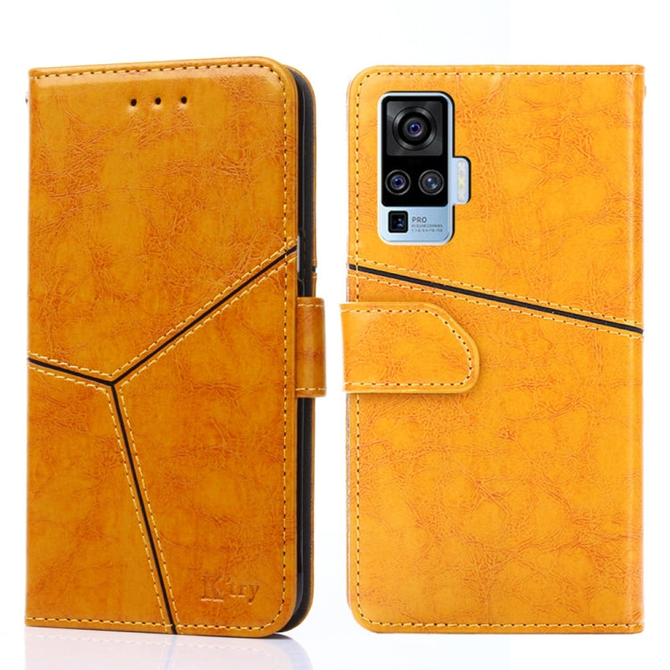 For vivo X51 5G Geometric Stitching Horizontal Flip TPU + PU Leather Case with Holder & Card Slots & Wallet