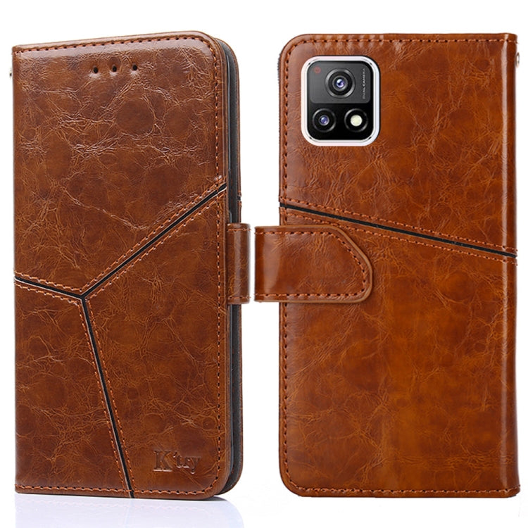For vivo Y52S 5G Geometric Stitching Horizontal Flip TPU + PU Leather Case with Holder & Card Slots & Wallet