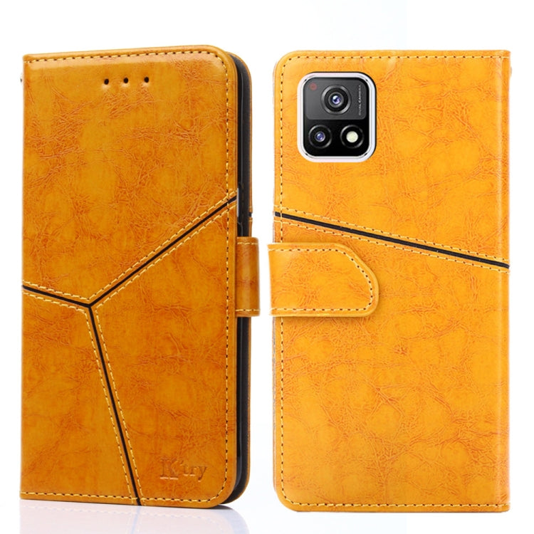 For vivo Y52S 5G Geometric Stitching Horizontal Flip TPU + PU Leather Case with Holder & Card Slots & Wallet