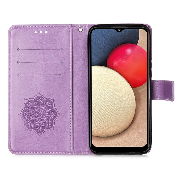 For Samsung Galaxy A02s (European Version) Dream Catcher Printing Horizontal Flip Leather Case with Holder & Card Slots & Wallet & Lanyard