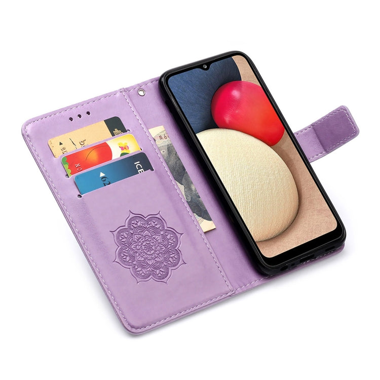 For Samsung Galaxy A02s (European Version) Dream Catcher Printing Horizontal Flip Leather Case with Holder & Card Slots & Wallet & Lanyard
