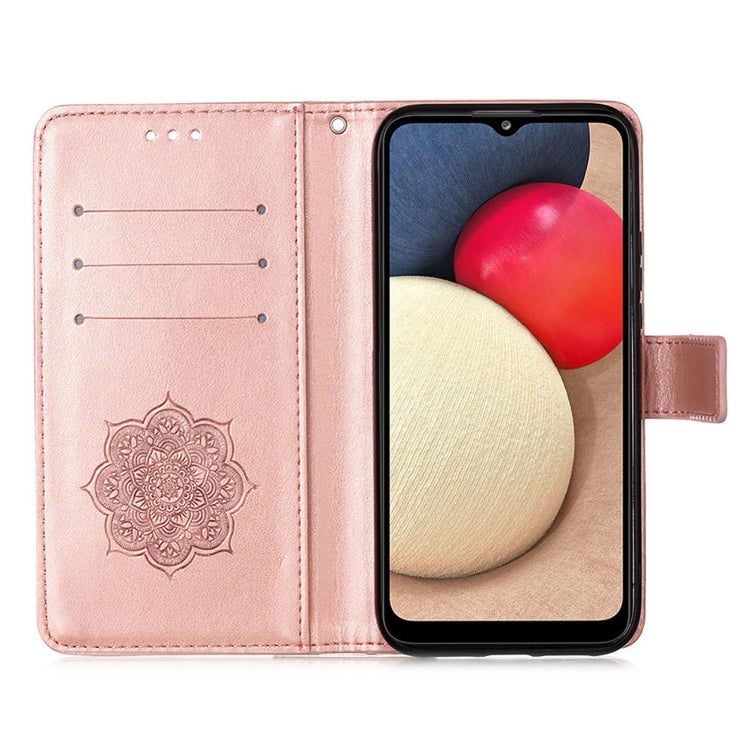For Samsung Galaxy A02s (European Version) Dream Catcher Printing Horizontal Flip Leather Case with Holder & Card Slots & Wallet & Lanyard