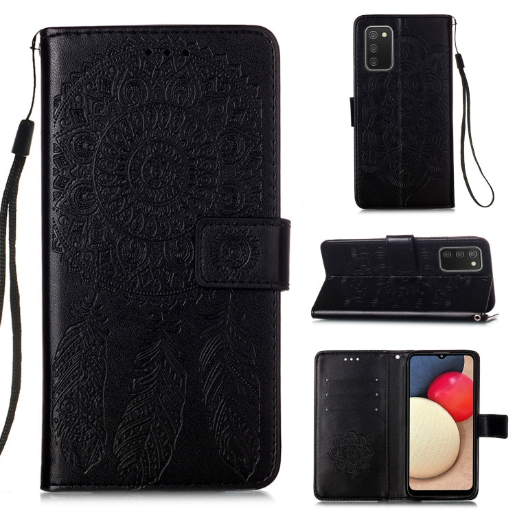 For Samsung Galaxy A02s (European Version) Dream Catcher Printing Horizontal Flip Leather Case with Holder & Card Slots & Wallet & Lanyard