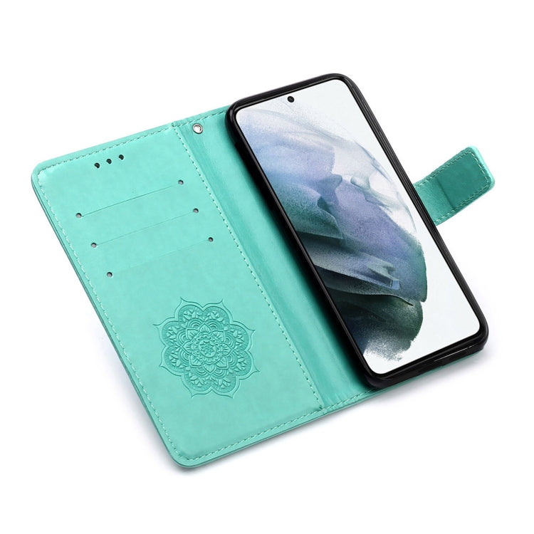 For Samsung Galaxy S21+ 5G Dream Catcher Printing Horizontal Flip Leather Case with Holder & Card Slots & Wallet & Lanyard