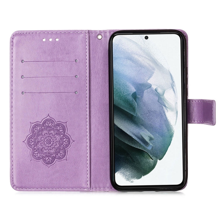 For Samsung Galaxy S21+ 5G Dream Catcher Printing Horizontal Flip Leather Case with Holder & Card Slots & Wallet & Lanyard