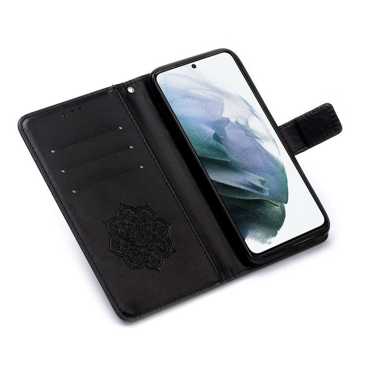For Samsung Galaxy S21+ 5G Dream Catcher Printing Horizontal Flip Leather Case with Holder & Card Slots & Wallet & Lanyard