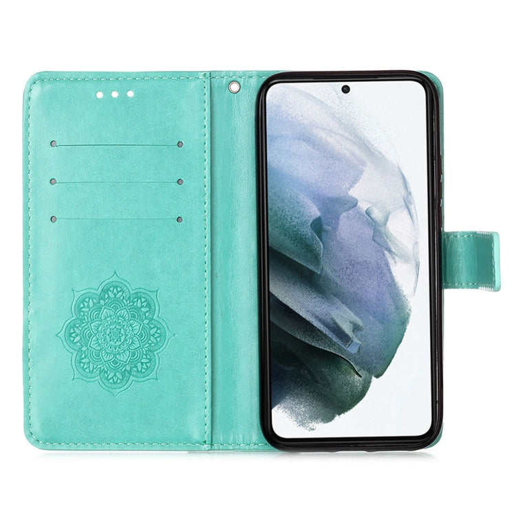 For Samsung Galaxy S21 5G Dream Catcher Printing Horizontal Flip Leather Case with Holder & Card Slots & Wallet & Lanyard
