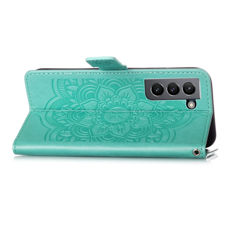 For Samsung Galaxy S21 5G Dream Catcher Printing Horizontal Flip Leather Case with Holder & Card Slots & Wallet & Lanyard