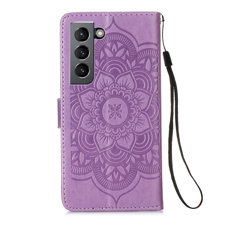 For Samsung Galaxy S21 5G Dream Catcher Printing Horizontal Flip Leather Case with Holder & Card Slots & Wallet & Lanyard