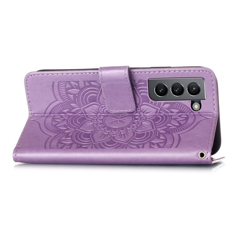 For Samsung Galaxy S21 5G Dream Catcher Printing Horizontal Flip Leather Case with Holder & Card Slots & Wallet & Lanyard