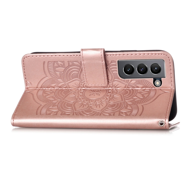 For Samsung Galaxy S21 5G Dream Catcher Printing Horizontal Flip Leather Case with Holder & Card Slots & Wallet & Lanyard