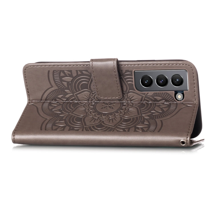 For Samsung Galaxy S21 5G Dream Catcher Printing Horizontal Flip Leather Case with Holder & Card Slots & Wallet & Lanyard