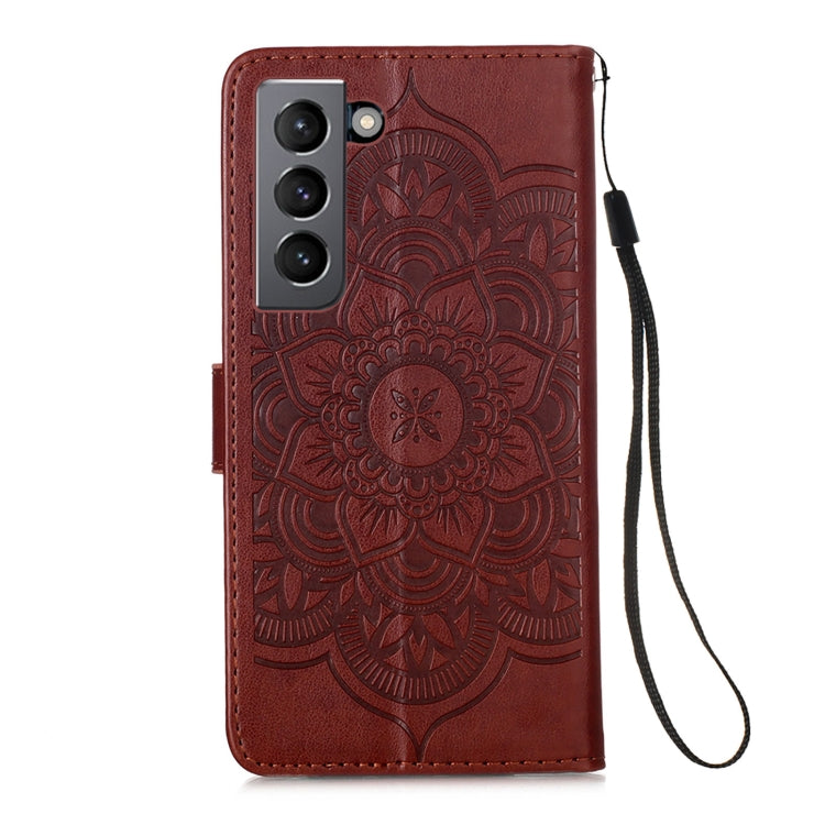 For Samsung Galaxy S21 5G Dream Catcher Printing Horizontal Flip Leather Case with Holder & Card Slots & Wallet & Lanyard