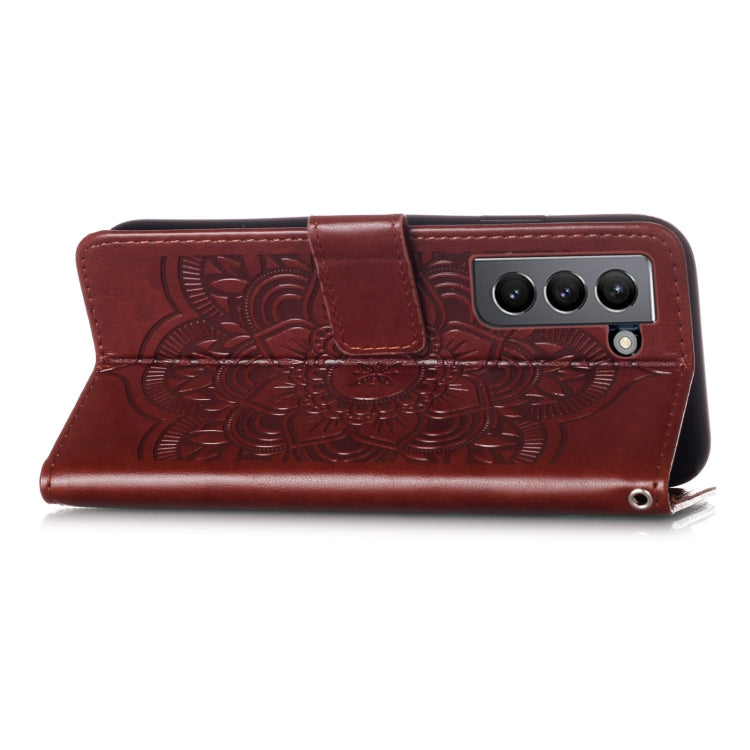 For Samsung Galaxy S21 5G Dream Catcher Printing Horizontal Flip Leather Case with Holder & Card Slots & Wallet & Lanyard