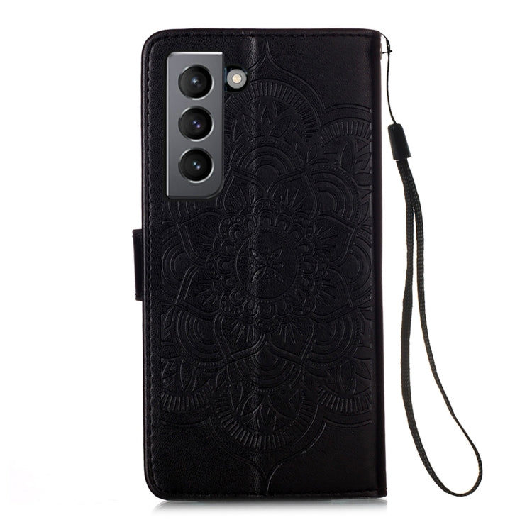 For Samsung Galaxy S21 5G Dream Catcher Printing Horizontal Flip Leather Case with Holder & Card Slots & Wallet & Lanyard