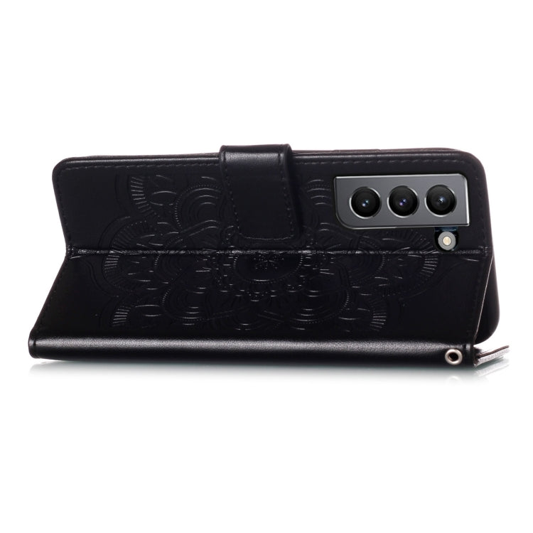 For Samsung Galaxy S21 5G Dream Catcher Printing Horizontal Flip Leather Case with Holder & Card Slots & Wallet & Lanyard