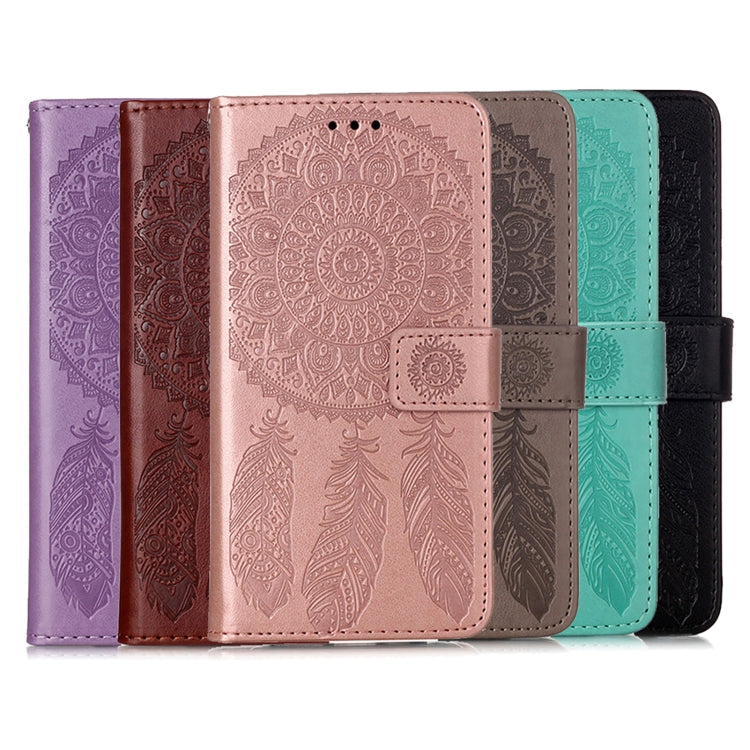 For Samsung Galaxy S21 5G Dream Catcher Printing Horizontal Flip Leather Case with Holder & Card Slots & Wallet & Lanyard