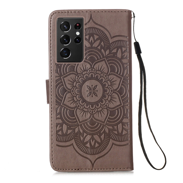 For Samsung Galaxy S21 Ultra 5G Dream Catcher Printing Horizontal Flip Leather Case with Holder & Card Slots & Wallet & Lanyard